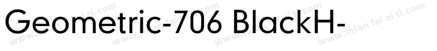 Geometric-706 BlackH字体转换